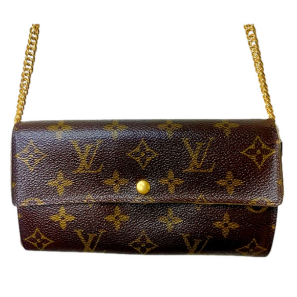 SOLD!! Additional pics!📸Louis Vuitton Monogram Sarah Bifold Long Wallet w/ Chain - Picture 1 of 13